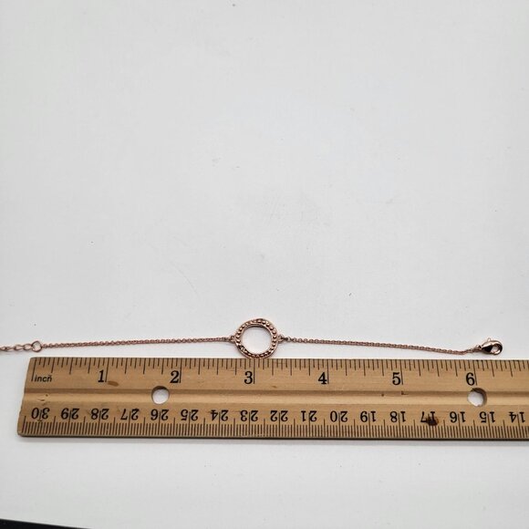 Adore by Swarovski Crystal Signature Organic Circle Bracelet Rose Gold Plated - Picture 8 of 10